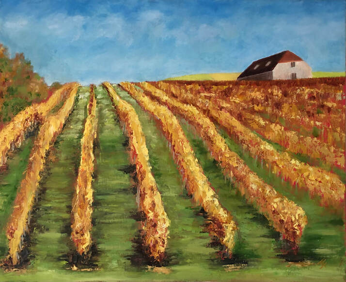 Rathfinny Wine Estate Original Oil Painting For Sale