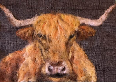 Highland Cow, Wool Handmade