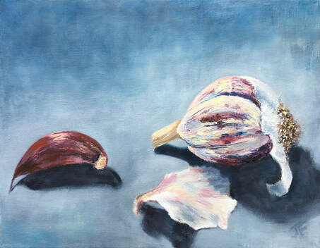 Garlic Original Oil Painting